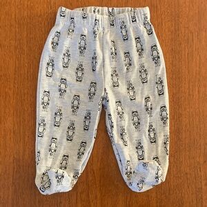 🍓3/$10 NWOT Star Wars Gray Baby Footie Pants with Stormtrooper Print size 6m